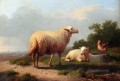 Sheep In A Meadow Eugene Verboeckhoven animal